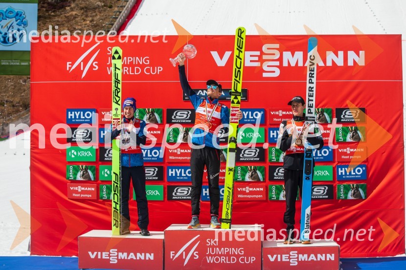  Stefan Kraft, smučarski skakalec (Avstrija);  Daniel Huber, smučarski skakalec (Avstrija);  Peter  Prevc, smučarski skakalecPlanica 2024, nedelja