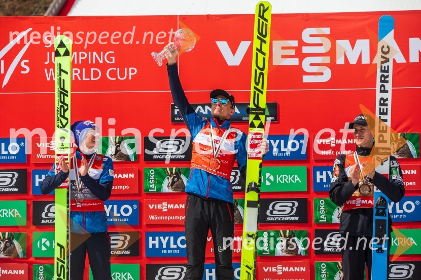  Stefan Kraft, smučarski skakalec (Avstrija);  Daniel Huber, smučarski skakalec (Avstrija);  Peter  Prevc, smučarski skakalecPlanica 2024, nedelja