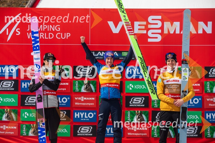  Ryoyu Kobayashi, smučarski skakalec (Japonska);  Stefan Kraft, smučarski skakalec (Avstrija);  Andreas Wellinger, smučarski skakalec (Nemčija)Planica 2024, nedelja