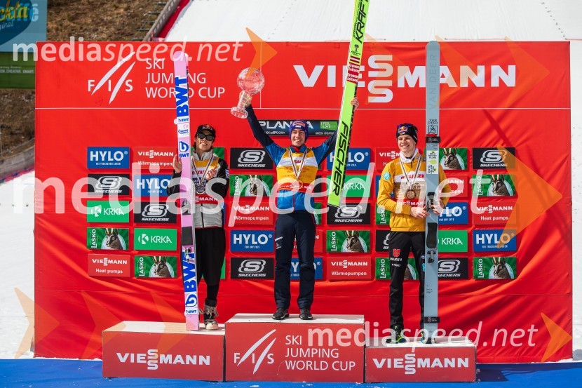  Ryoyu Kobayashi, smučarski skakalec (Japonska);  Stefan Kraft, smučarski skakalec (Avstrija);  Andreas Wellinger, smučarski skakalec (Nemčija)Planica 2024, nedelja