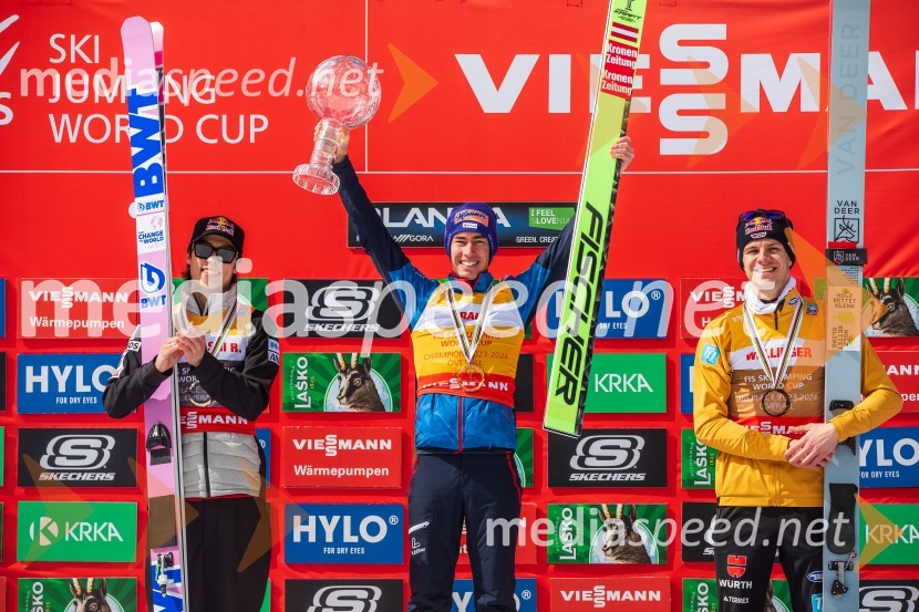  Ryoyu Kobayashi, smučarski skakalec (Japonska);  Stefan Kraft, smučarski skakalec (Avstrija);  Andreas Wellinger, smučarski skakalec (Nemčija)Planica 2024, nedelja