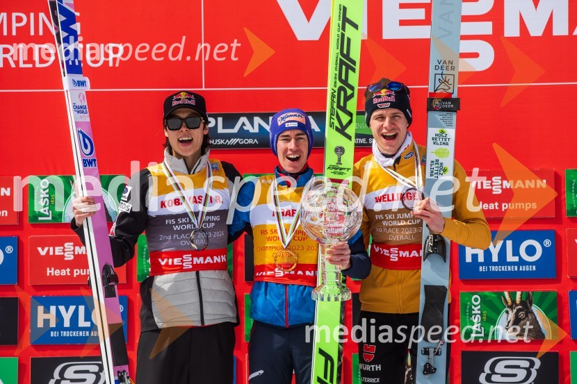  Ryoyu Kobayashi, smučarski skakalec (Japonska);  Stefan Kraft, smučarski skakalec (Avstrija);  Andreas Wellinger, smučarski skakalec (Nemčija)Planica 2024, nedelja