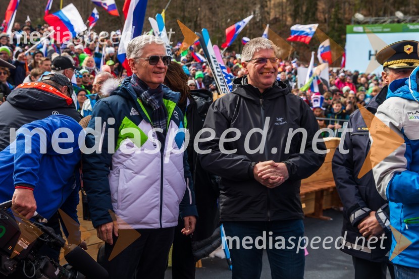  Franjo Bobinac, predsednik, Olimpijski komite Slovenije;  Boštjan Poklukar, minister za notranje zadeve RSPlanica 2024, nedelja