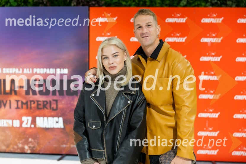  Alja Šlebnik;  Igor Mikić, fitnes trenes, voditeljAction Night s filmom Godzila in Kong: Novi imperij v Cineplexx Ljubljana