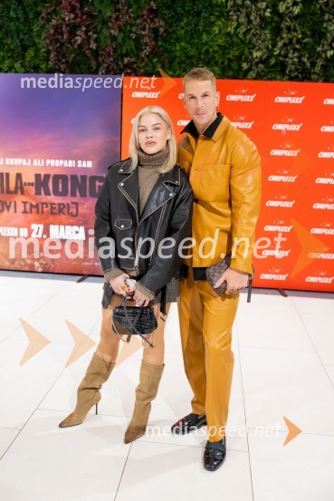  Alja Šlebnik;  Igor Mikić, fitnes trenes, voditeljAction Night s filmom Godzila in Kong: Novi imperij v Cineplexx Ljubljana