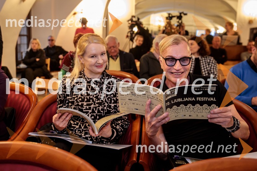  Tina Šrot, novinarka uredništva oddaj o kulturi na TVS;   Igor  Jelen-Iggy, Hiša umetnosti IGEN CeljeNovinarska konferenca 72. Ljubljana Festivala