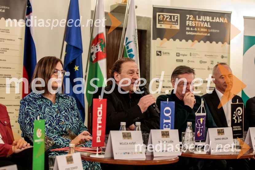  Nataša  Luša, direktorica družbe Delo d.o.o.;  Darko  Brlek, direktor in umetniški vodja, Festival Ljubljana;  Zoran Janković, župan, Mestna občina Ljubljana;  Jošt Dolničar, predsednik uprave, Zavarovalnica SavaNovinarska konferenca 72. Ljubljana Festivala