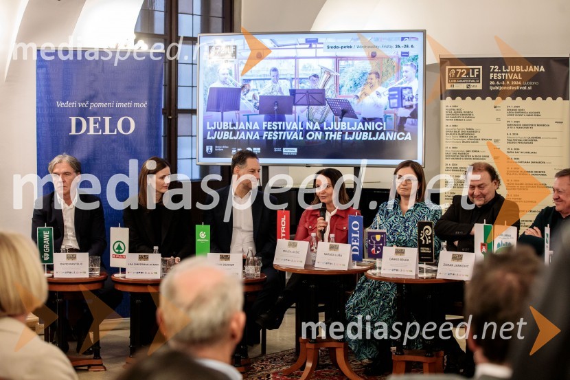 mag. David Kastelic, predsednik uprave, Grawe zavarovalnica d.d;  Lea Cimperman Acman, vodja odnosov z javnostmi, Spar Slovenija d.o.o.;  John Denhof, predsednik uprave NKBM;  Mojca Avšič, direktorica marketinga in uporabniške izkušnje, Petrol;  Nataša  Luša, direktorica družbe Delo d.o.o.;  Darko  Brlek, direktor in umetniški vodja, Festival LjubljanaNovinarska konferenca 72. Ljubljana Festivala