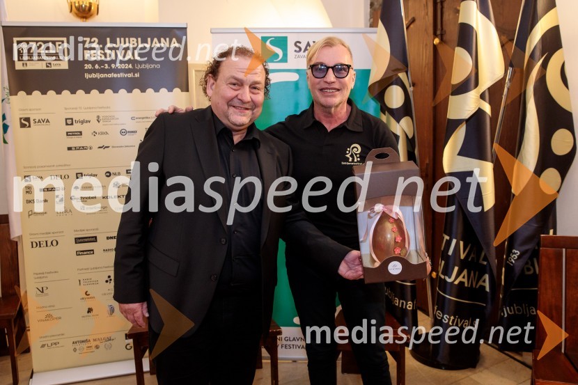  Darko  Brlek, direktor in umetniški vodja, Festival Ljubljana;   Igor  Jelen-Iggy, Hiša umetnosti IGEN CeljeNovinarska konferenca 72. Ljubljana Festivala