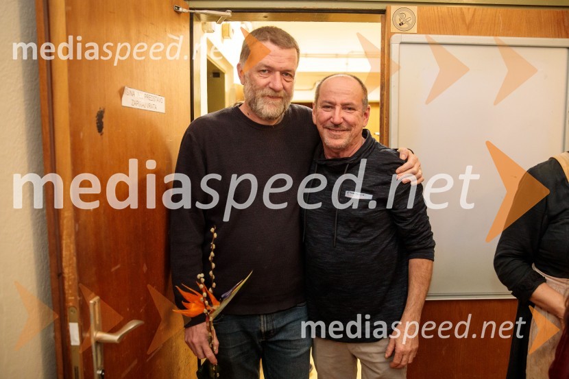  Jernej Lorenci, gledališki režiser;  Ciril Roblek, inspicient PGK54. Teden slovenske drame, otvoritev