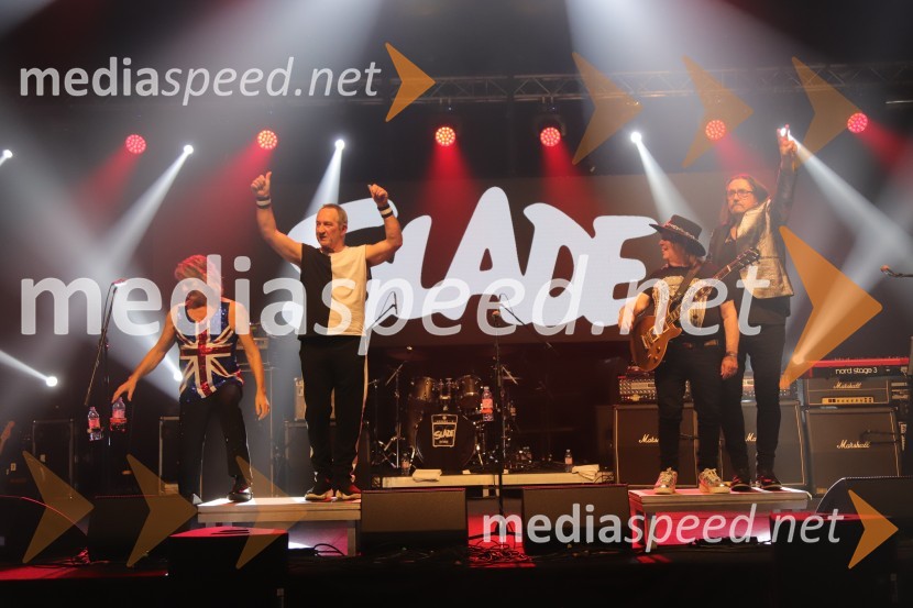  John Berry, Slade;  Alex Bines, Slade;  Dave Hill, Slade;  Russell Keefe, SladeZ britanskimi legendami na odru še slovenske, Slade & Get back