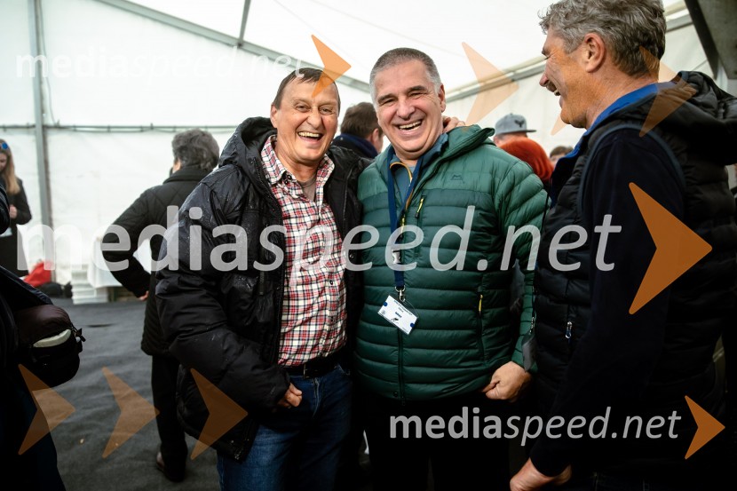  Božidar- Dare Prevc, oče Petra Prevca;  Marko Lotrič, predsednik, Državni svetSprejem smučarskih skakalcev Prevc v rodni Dolenji vas