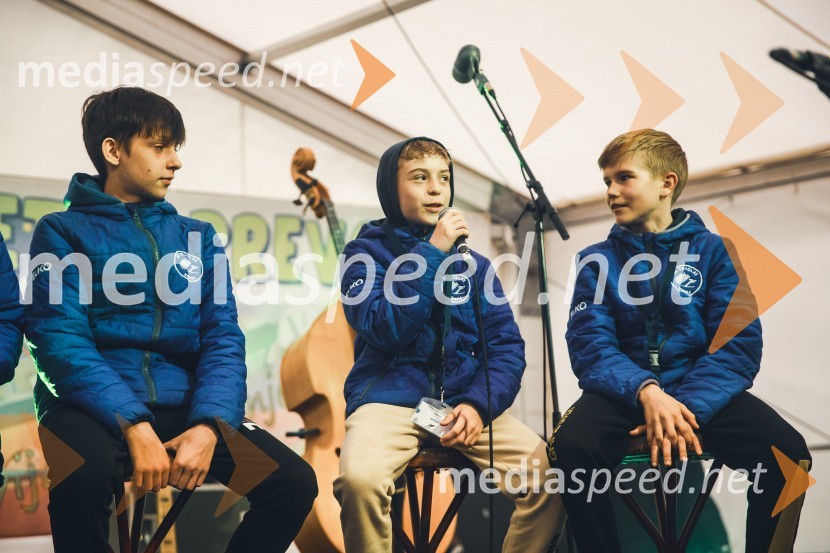 Sprejem smučarskih skakalcev Prevc v rodni Dolenji vas