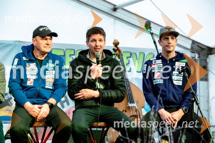  Stane  Baloh, nekdanji trener smučarskih skakalk;  Zoran  Zupančič, trener ženske skakalne reprezentance;  Gašper Vodan, pomočnik trenerja slovenske skakalne reprezentanceSprejem smučarskih skakalcev Prevc v rodni Dolenji vas