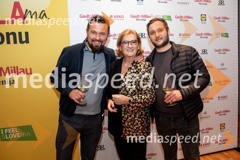  Marko Pavčnik, chef, restavracija Pavus;  Mira Šemić, direktorica, Gault&Millau Slovenija;  ... Gault&Millau 2024, gala podelitev priznanj