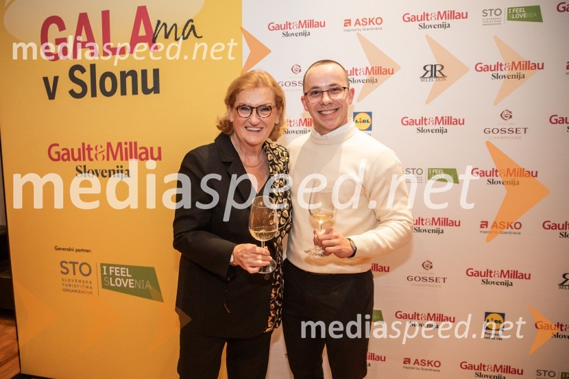  Mira Šemić, direktorica, Gault&Millau Slovenija;  Jernej Ogrin, strokovnjak za prehranoGault&Millau 2024, gala podelitev priznanj