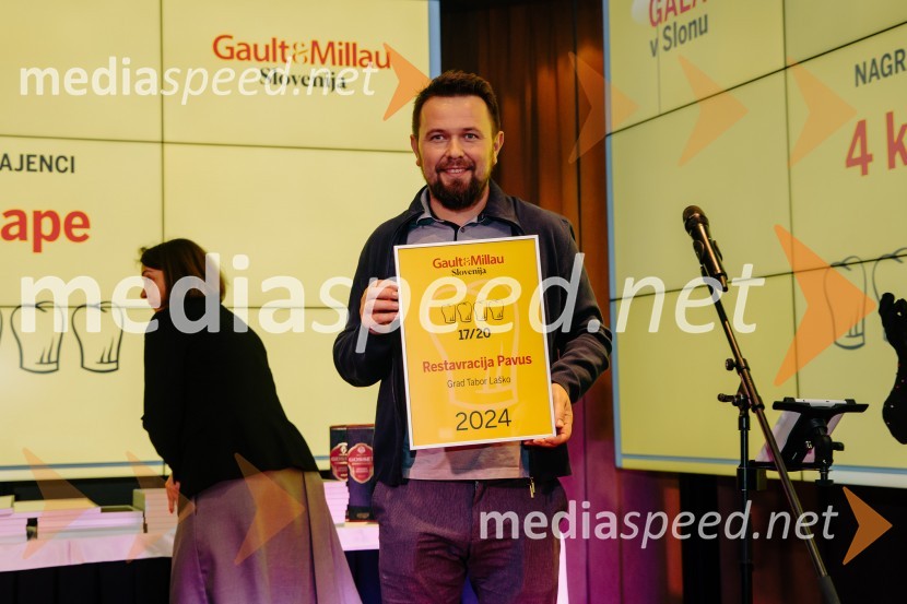  Marko Pavčnik, chef, restavracija PavusGault&Millau 2024, gala podelitev priznanj