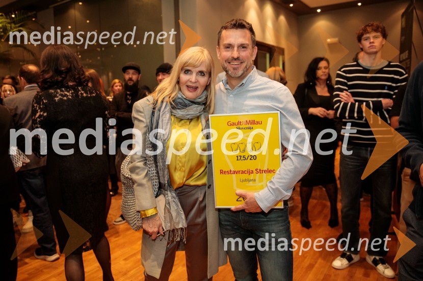  Dada  Jerovšek, Kaval Group;  Igor Jagodic, kuharski mojster, restavracija Strelec, dobitnik Michelinove zvezdice 2022Gault&Millau 2024, gala podelitev priznanj