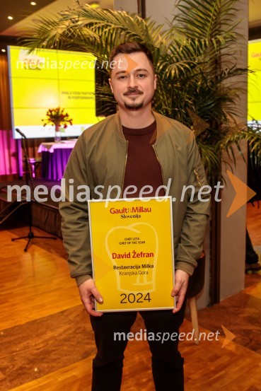  David Žefran, kuhar, dobitnik Michelinove zvezdice 2022Gault&Millau 2024, gala podelitev priznanj