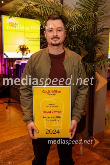  David Žefran, kuhar, dobitnik Michelinove zvezdice 2022Gault&Millau 2024, gala podelitev priznanj