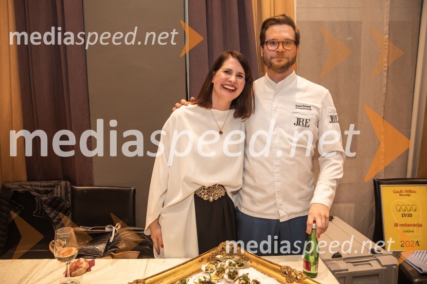  Nina Bratovž, sommelierka JB restavracija;  Tomaž Bratovž, JB restavracijaGault&Millau 2024, gala podelitev priznanj