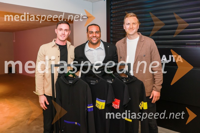  Aleš Mejač, nekdanji nogometaš, NK Maribor;  Marcos  Tavares, nekdanji nogometaš, NK Maribor;  Aleš Mertelj, nekdanji nogometaš, NK MariborEkskluzivna predstavitev zbirateljske kolekcije oblačil, ustvarjene iz ikoničnih nogometnih dresov