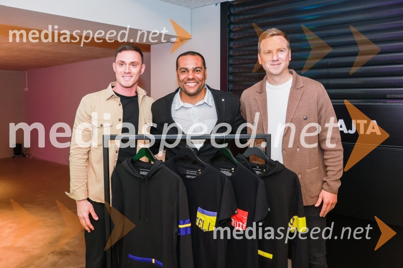  Aleš Mejač, nekdanji nogometaš, NK Maribor;  Marcos  Tavares, nekdanji nogometaš, NK Maribor;  Aleš Mertelj, nekdanji nogometaš, NK MariborEkskluzivna predstavitev zbirateljske kolekcije oblačil, ustvarjene iz ikoničnih nogometnih dresov