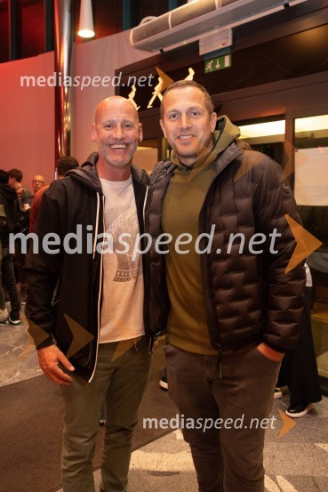  Peter Poles, televizijski voditelj;  Jure Košir, nekdanji smučarPremiera predstave Notranji pir v SiTi Teatru BTC