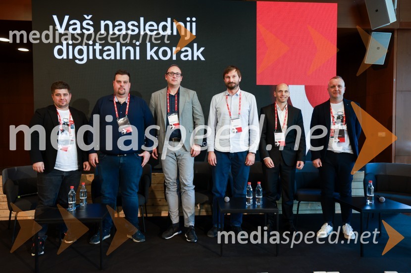  Matic Pirih, vodja prodajne ekipe, Business Solutions;  Anej Miklavec, Team Lead, Business Solutions;  Bogdan Pevec, HS Plus;  Tine Ravnikar, Incom d.o.o. - Leone;  Žiga Mrak, Sanoloabor d.d.;  Jernej Rehar, direktor in solastnik, Business SolutionsBS Talks – konferenca o digitalizaciji