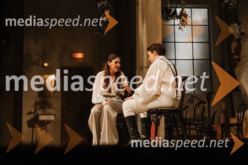  Patrizia  Jurinčič Finžgar, igralka;  Jure Kopušar, igralecMnogo hrupa za nič, premiera komedije v SNG Nova Gorica