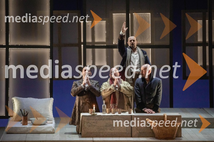  Aljaž Farasin, operni pevec;  Jože Vidic, operni pevec, bariton, Slovenski oktet;  Neven Crnić, operni pevec;  Peter Martinčič, operni pevecLa Bohème, premiera opere v SNG Opera in balet