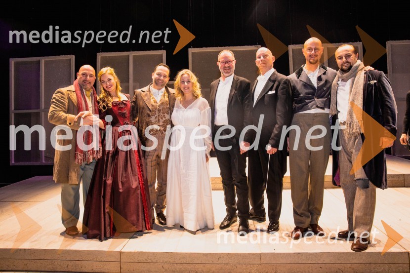  Jože Vidic, operni pevec, bariton, Slovenski oktet;  Nika Gorič, sopranistka;  Aljaž Farasin, operni pevec;  Martina  Zadro, operna pevka;  ... ;  ... ;  Peter Martinčič, operni pevec;  Neven Crnić, operni pevecLa Bohème, premiera opere v SNG Opera in balet