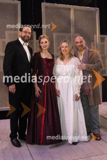  Marko  Hribernik, dirigent, umetniški direktor opere;  Nika Gorič, sopranistka;  Martina  Zadro, operna pevka;  Jože Vidic, operni pevec, bariton, Slovenski oktetLa Bohème, premiera opere v SNG Opera in balet