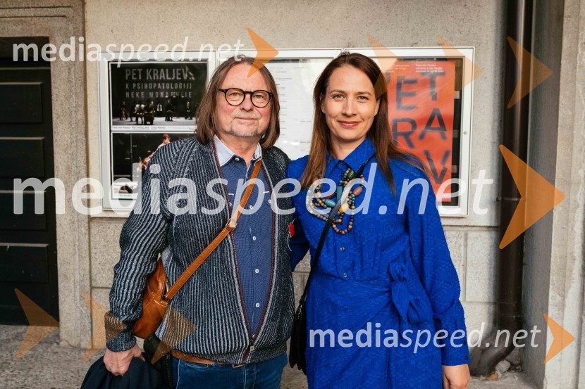  Bojan Umek, igralec;  Tanja Potočnik, igralkaPremiera krstne uprizoritve drame v SLG Celje: Pet kraljev: K psihopatologiji neke monarhije