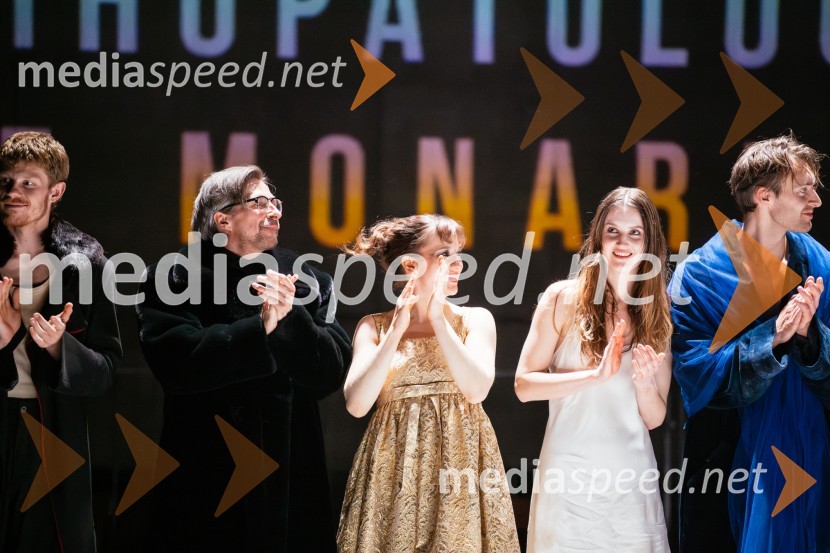  Borut Doljšak, igralec;  Aljoša Koltak, igralec;  Eva Stražar, igralka;  Lucija Harum, igralka, pevka;  Luka Bokšan, igralecPremiera krstne uprizoritve drame v SLG Celje: Pet kraljev: K psihopatologiji neke monarhije