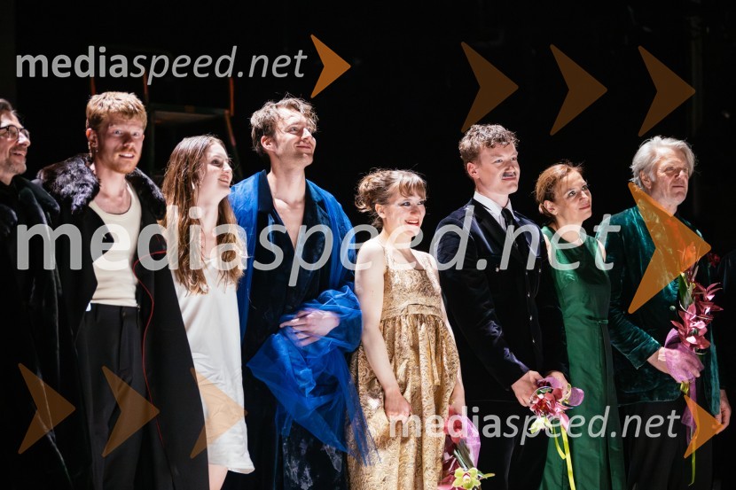  Borut Doljšak, igralec;  Lucija Harum, igralka, pevka;  Luka Bokšan, igralec;  Eva Stražar, igralka;  Žan Brelih Hatunić, igralec;  Barbara Medvešček, igralka;  Branko Završan, igralecPremiera krstne uprizoritve drame v SLG Celje: Pet kraljev: K psihopatologiji neke monarhije