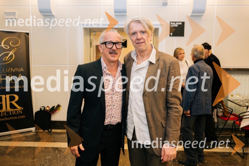  Aljoša Rebolj, fotograf;  Branko Završan, igralecPremiera krstne uprizoritve drame v SLG Celje: Pet kraljev: K psihopatologiji neke monarhije