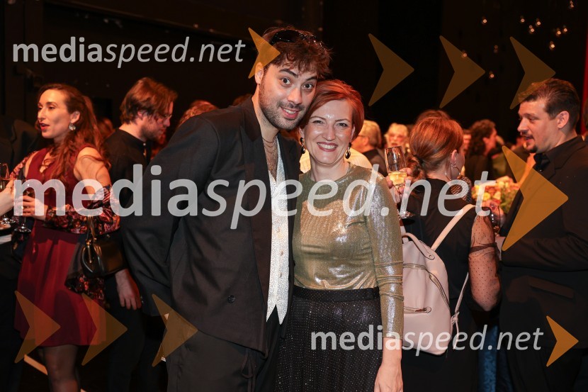  Benjamin Krnetić, igralec; dr. Asta Vrečko, ministrica za kulturoCyrano de Bergerac, premiera v SNG Drama Ljubljana