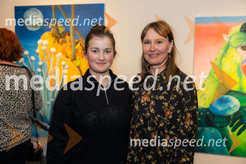  ... ;  Barbara Kastelec, akademska slikarkaOdprtje razstave Barbare Kastelec: Gobe, hrana bogov v Generali galeriji