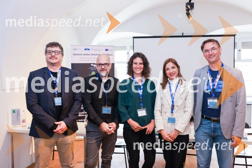 doc. dr. Domen Mongus, redni profesor in vodja Centra za pametna mesta in skupnosti, Univerza v Mariboru;;  Dean Košar, Grant Thornton Consulting d.o.o.;  Špela Poklukar,  strokovnjakinja za umetno inteligenco; specialistka strojnega učenja; dr. Valentina Franca, strokovnjakinja za področje delovnega prava;  Klemen Geršak, vodja skupine za digitalno podporo strank v A1 SlovenijaTOP dogodek v okviru 11. karierne tržnice Univerze v Mariboru