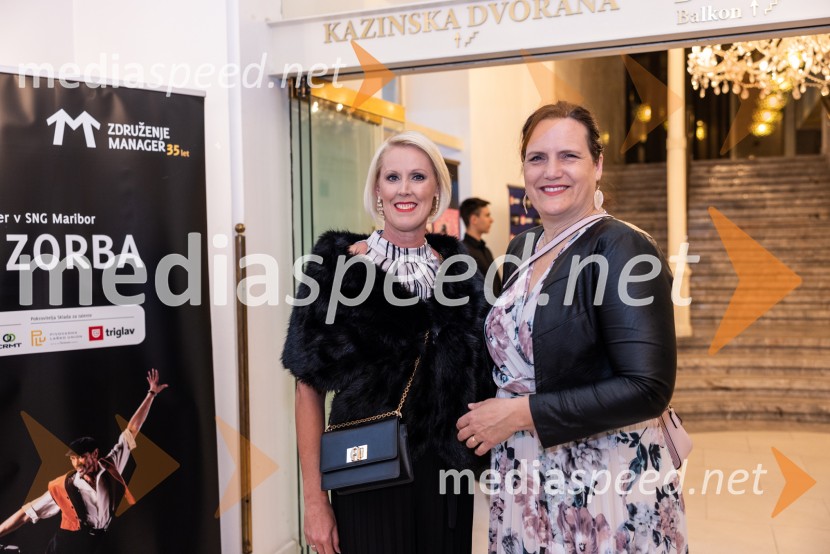  Petra Juvančič, izvršna direktorica, Združenje Manager;  Sonja Vidonja, Združenje managerManagerski večer v SNG Maribor