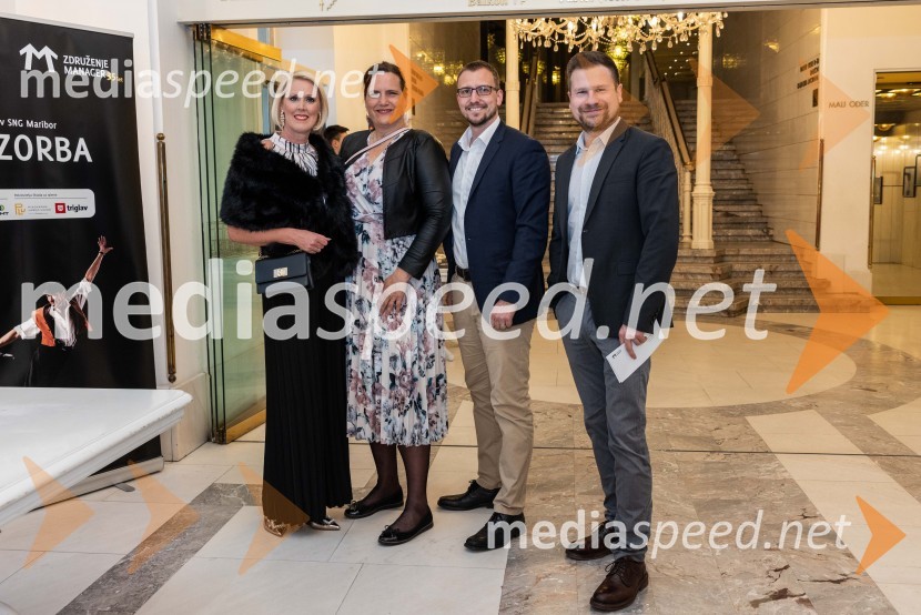 Petra Juvančič, izvršna direktorica, Združenje Manager;  Sonja Vidonja, Združenje manager;  Enej Kirn, podžupan, Občina Laško;  Rok Hodej, vodja javnih zadev, Združenje ManagerManagerski večer v SNG Maribor