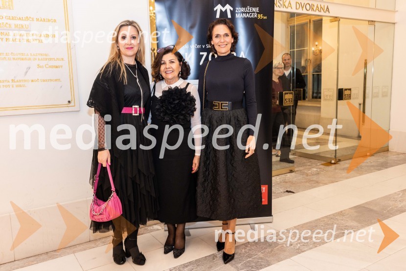  Klaudija Javornik, Združenje manager;  Vera  Mihatović, nekdanja finančnica, ACH;  Andrea Volenik, direktorica, Volenik d.o.o.Managerski večer v SNG Maribor