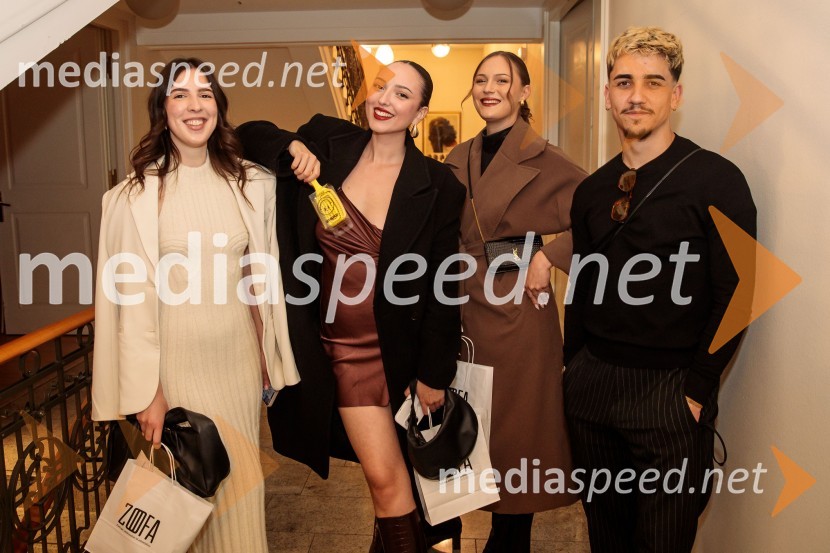  ... ;  Tiana Memon, model;  Nina  Kolar;  Dejan DošenovićModna revija oblikovalcev zadruge Zoofa, Kdo kroji prihodnost