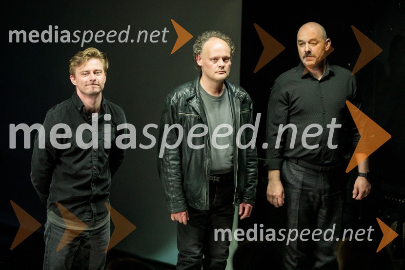  Jure Rajšp, igralec;  Gašper Jarni, igralec;  Gaber K. Trseglav, igralecPremiera drame Teci, Maša, teci v MGL