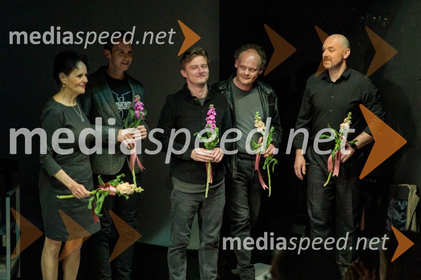   Dragica Potočnjak, igralka;  Laren  Polič Zdravič, glasbenik in igralec;  Jure Rajšp, igralec;  Gašper Jarni, igralec;  Gaber K. Trseglav, igralecPremiera drame Teci, Maša, teci v MGL