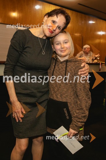   Dragica Potočnjak, igralka;  Čarna KoširPremiera drame Teci, Maša, teci v MGL