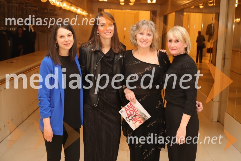  Zala Koren,  urednica socialnih omrežij, SNG Maribor Drama;  Špela Lešnik, producentka Drame SNG Maribor;  Milena Pučnik;  Anja  Žižek, marketing SNG MariborAmadeus, premiera drame v SNG Maribor