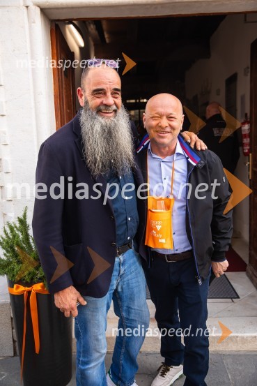  Jean-Michel Morel, Vinska klet Kabaj;  Janez Janko Kodila, direktor Kodila d.o.o.Orange Wine Festival Izola 2024