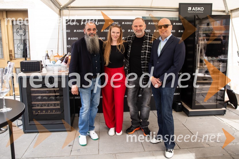  Jean-Michel Morel, Vinska klet Kabaj;  Sara Metljak, marketing, Big Partner d.o.o.;  Dime Rangelov;  Sašo Dravinec, organizator Orange wine IzolaOrange Wine Festival Izola 2024